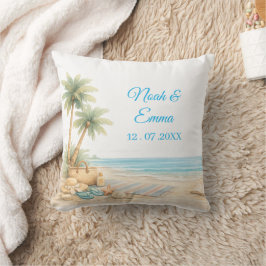 Almofada Tono de Praia Suave Livro de Visitas Personalizado