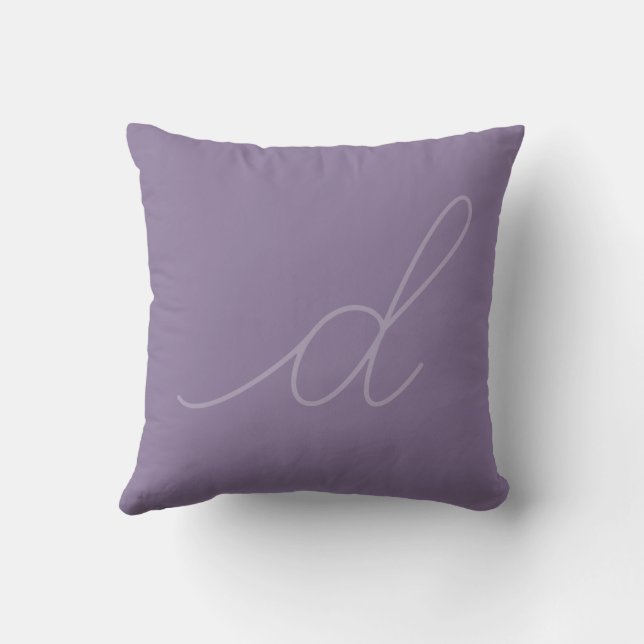 Almofada Tons de Letra Minúscula em Script Roxo (Verso)