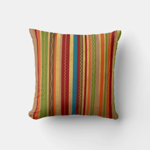Almofada Tons Terrenos Stripes Travesseiro decorativo