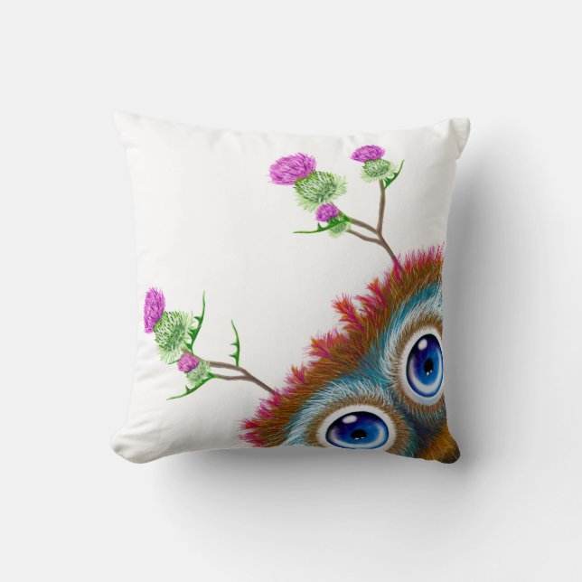 Almofada Toots Haggis das buzinas. Latin (Frente)