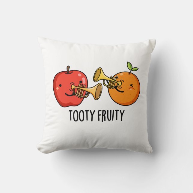 Almofada Tooty Fruity Fruta Musical Engraçado Pun (Frente)