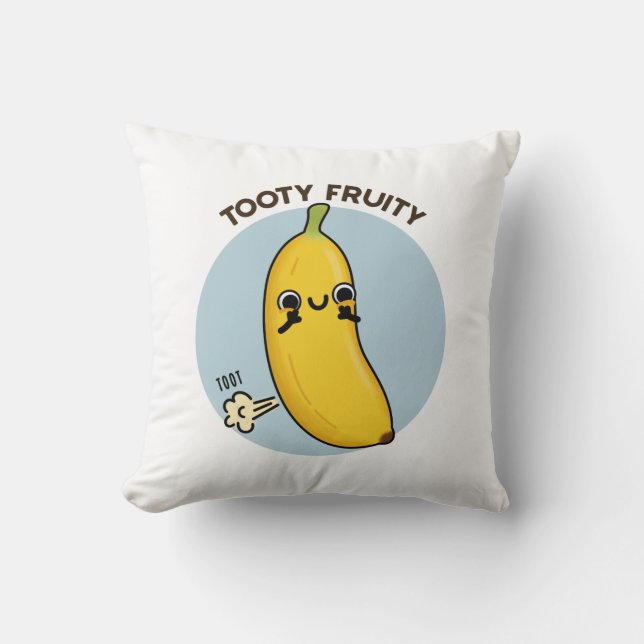 Almofada Tooty Fruity Funny Banana Fruta Pun (Frente)