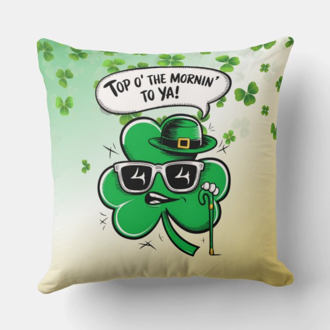 Almofada Top O' The Mornin' Shamrock (Verso)