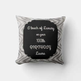 Almofada Toque de design de aniversário do luxo 100º