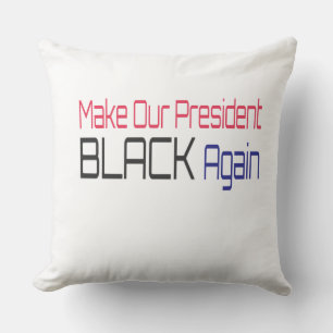 Almofada Torne o nosso presidente negro novamente Obama div