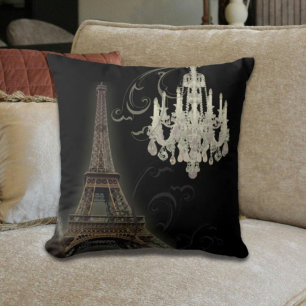 Almofada torre de retro de moda feminina paris eiffel