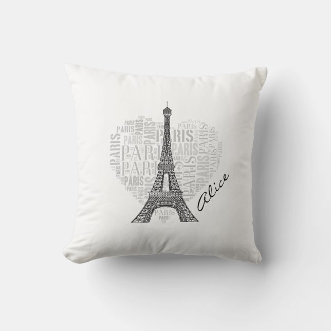 Almofada Torre Eiffel adorável de Paris | do amor (Frente)