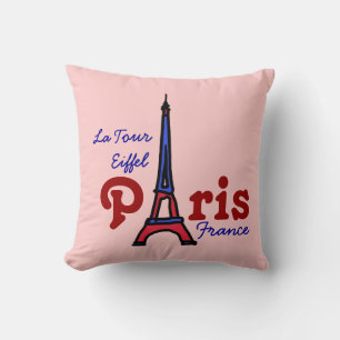 Almofada Torre Eiffel rosa Paris França
