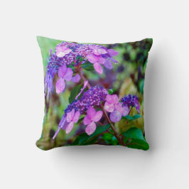Almofada Torre Roxo e Flor de Hydrangea Shout