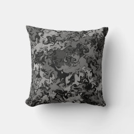 Almofada Torres coloridas abstrato / Preto e branco /