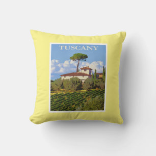 Almofada Toscana Itália Viagens vintage italiano Villa