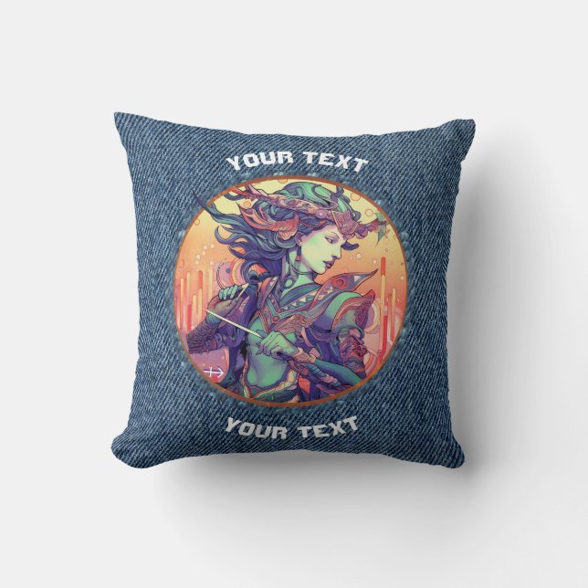 Almofada TOTEM PERSONALIZADO DE SAGITÁRIO Bolsa (Frente)