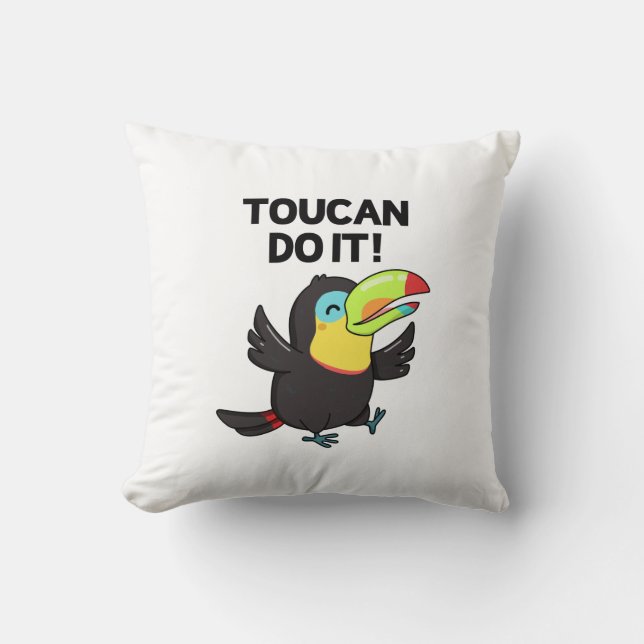 Almofada Toucan Faz Isso Engraçado Pássaro Positivo (Frente)