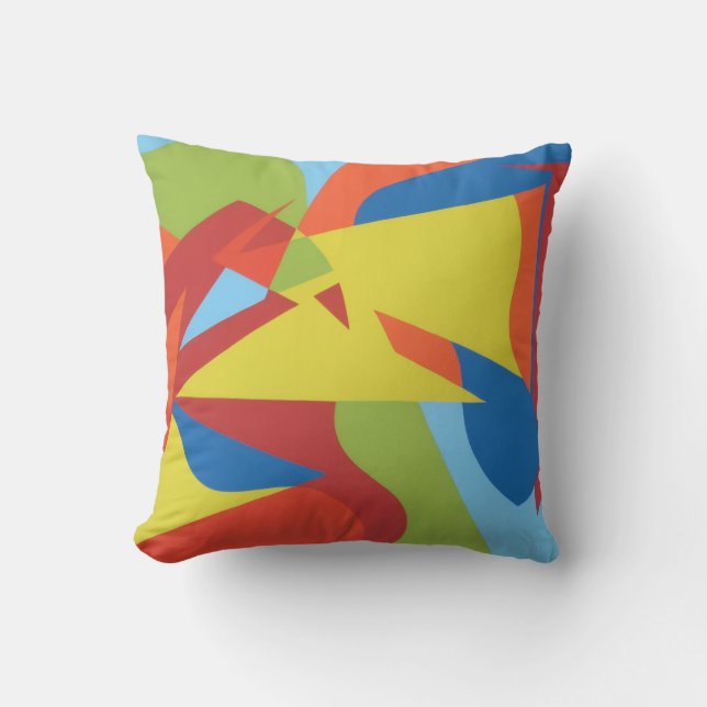 Almofada Toucan Pop Abstract Throw Pillow (Frente)