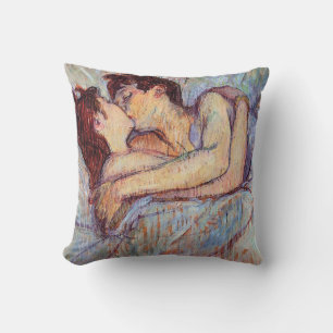 Almofada Toulouse Lautrec - Na Cama O Beijo Amantes Lésbica