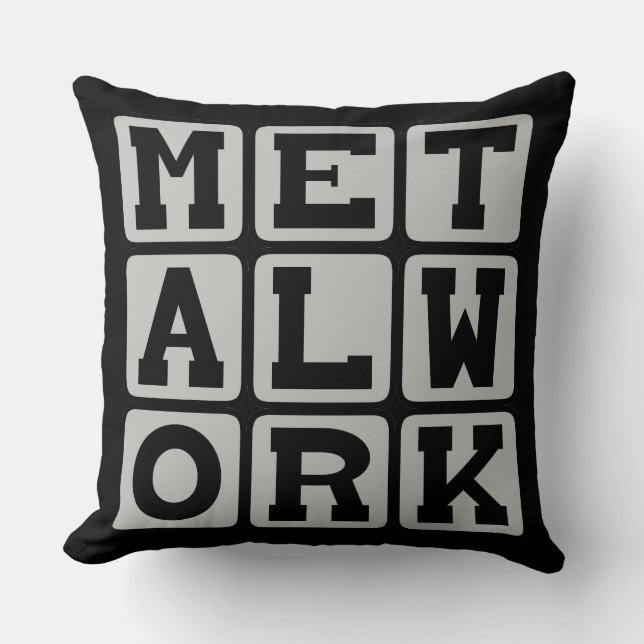 Almofada Trabalho com metal, Trabalhando com metal (Frente)