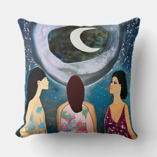 Almofada Trabalho de arte Celestial Mulheres olhando para