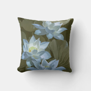 Almofada Trabalho de arte de acrílico de Lotus Branco Eleg