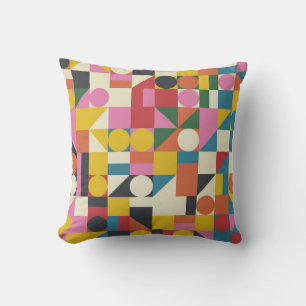 Almofada Trabalho de arte de composição Bauhaus feito com