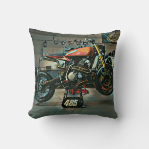 Almofada trabalho de arte de motocicleta vintage