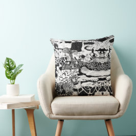 Almofada Trabalho de arte do Padrão do Homem de Dança Funky