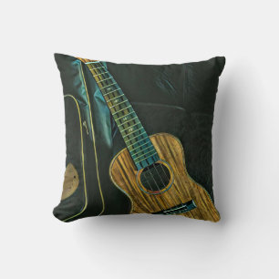 Almofada trabalho de arte do violão vintage