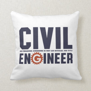 Almofada Trabalho engraçado do engenheiro civil do humor d