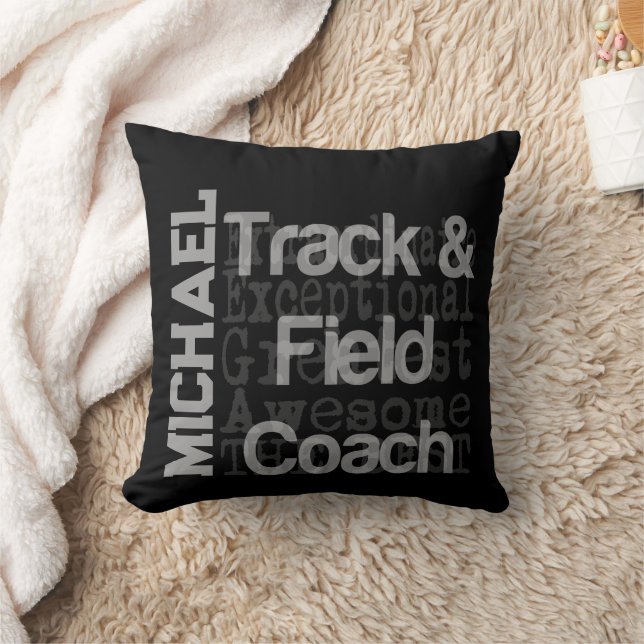 Almofada Track e Field Coach Extraordinaire PERSONALIZADO (Cobertor)