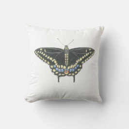 Almofada Traço preto de dois lados, desenhado à mão