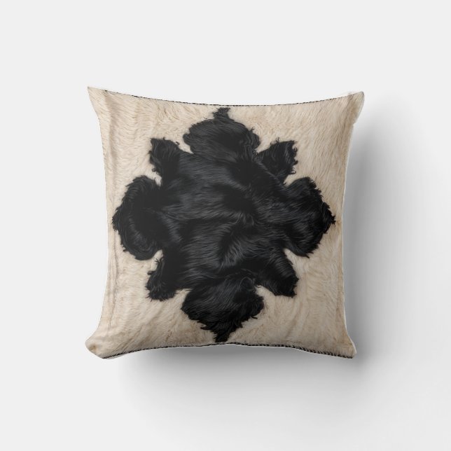 Almofada Tradição Turca: Travesseiros de Quilim Preto e Bra (Frente)