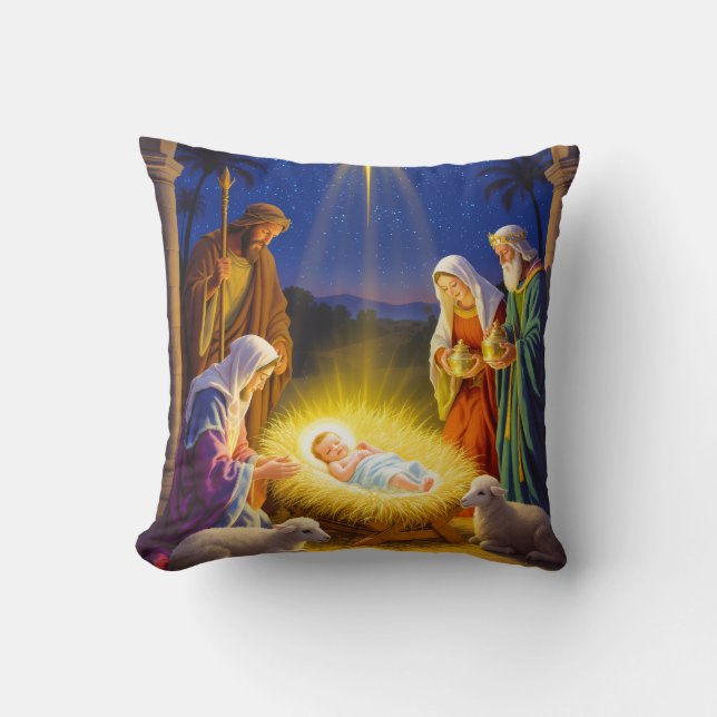 Almofada Traditional Nativity Holy Family (Frente)