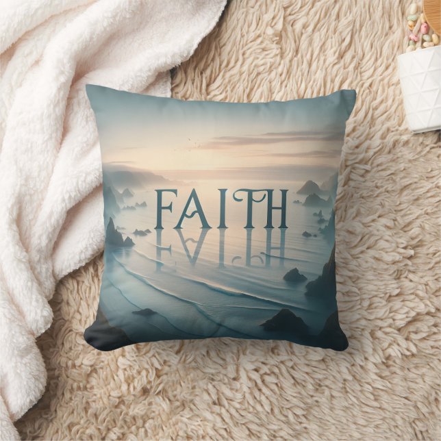 Almofada Tranquil Seascape Faith (Cobertor)