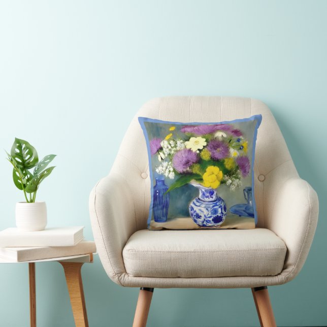 Almofada Tranquilo Vase das Flores Impressão (Cadeira)