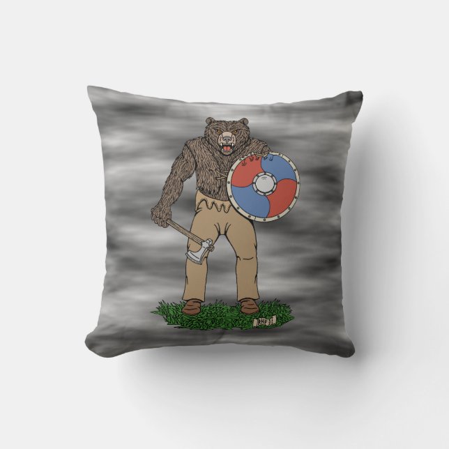 Almofada Transformou o Viking Berserker ou Werebear (Frente)