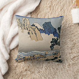 Almofada Trás da montanha Fuji do rio Minobu Hokusai