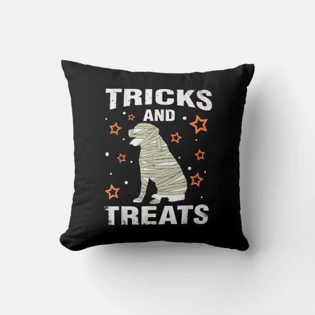 Almofada Tratamentos _ Tricks Rottweiler Halloween Mummy (Frente)