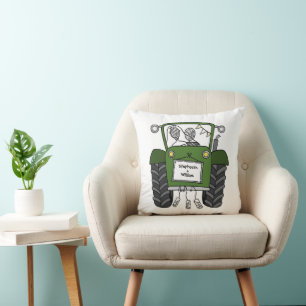 Almofada Trator Verde de Casamento de País Personalizado