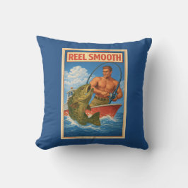 Almofada Travessa de Pescador Suave Retro Náutico Azul Pesc