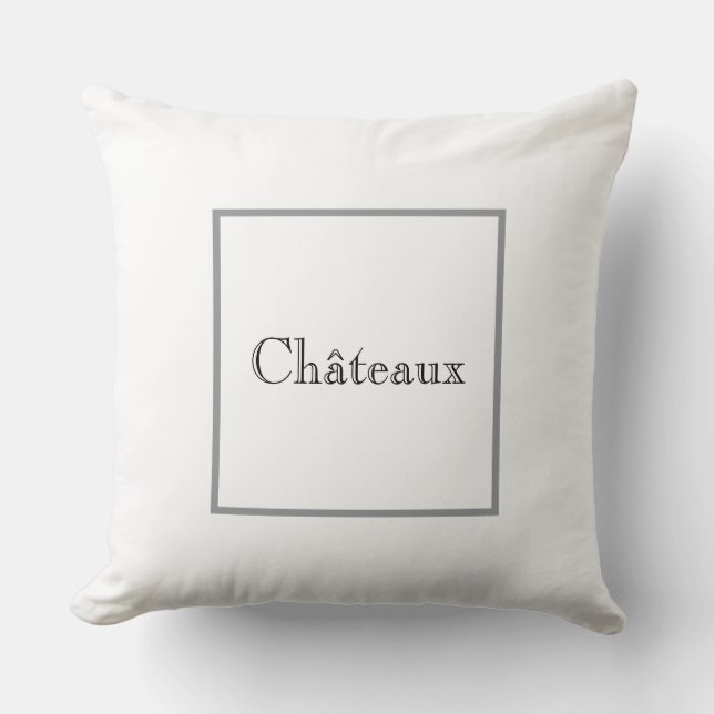 Almofada Travesse de Châteaux de Estilo Francês (Frente)