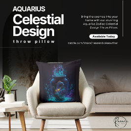 Almofada Travesseira Aquário Design Celestial Zodíaco