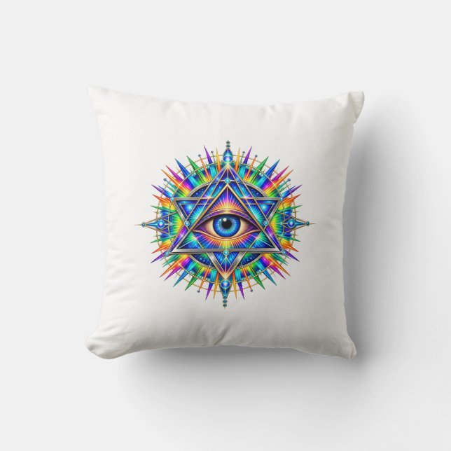 Almofada Travesseira Azure Chevron Eye (Frente)