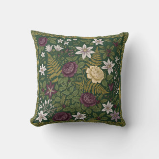 Almofada Travesseira Botânica – Design Floral Vintage