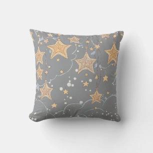 Almofada Travesseira Cinza Estrela Desejo