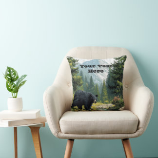 Almofada Travesseira da Natureza Urso Negro