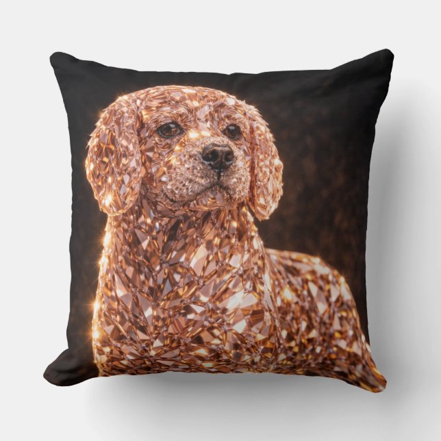 Almofada Travesseira de Arte de Cockapoo de Luxo | Decoraçã (Frente)