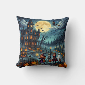 Almofada Travesseira de Halloween Casa Assombrada ou Doce