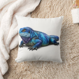 Almofada Travesseira de Iguana Azul Moderna