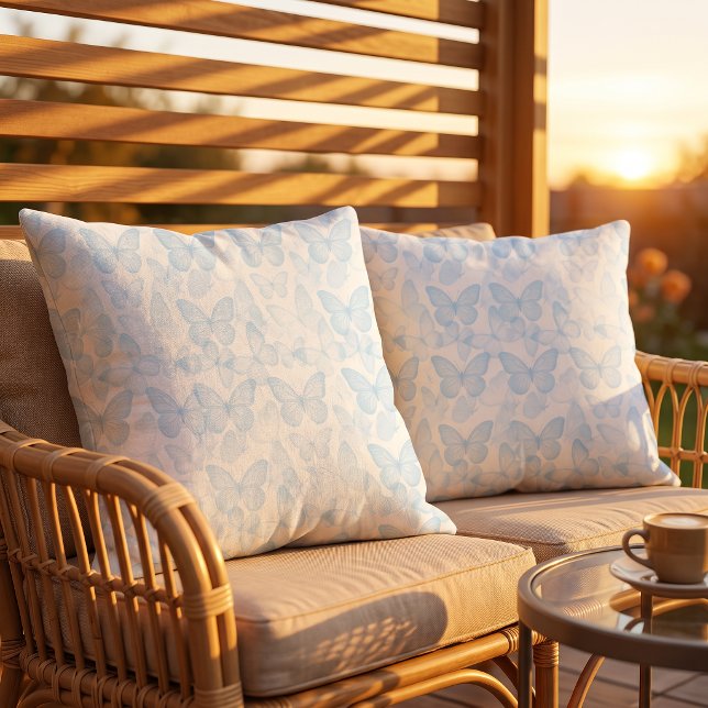 Almofada Travesseira de lançamento Borboleta Asas Sussurro  (Let every butterfly whisper peace, beauty, and effortless elegance into your home)