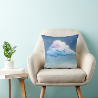 Almofada Travesseira de lançamento da nuvem9 em aquarela so