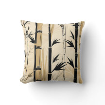 Travesseira de lançamento de bambu Art Deco
